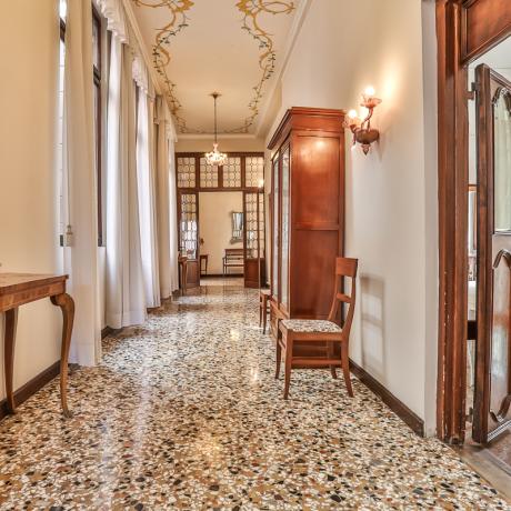 Even the corridors at Canal Grande apartment have a Venetian feel!