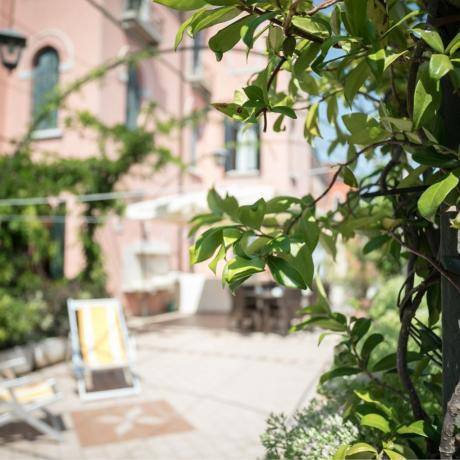 The sunny terrace at Barbaria terrace apartment