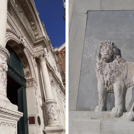 Statues at Ospedale Civile in Venice