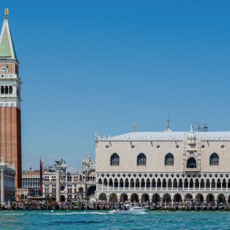 Our beloved Saint-Mark's square as seen from Saint-Mark's basin